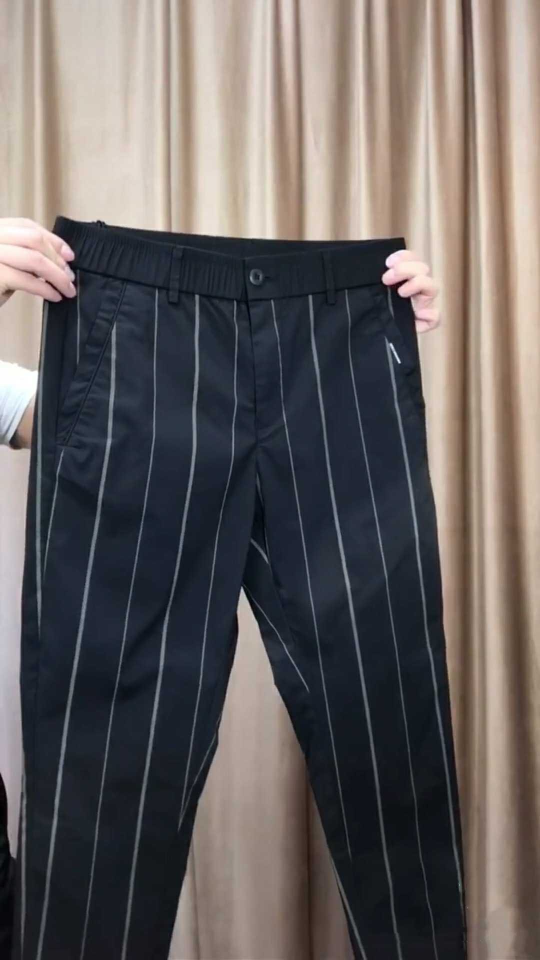 5947 new men's casual temperament fashion Men's trend new trend Korean slim personality versatile handsome trousers