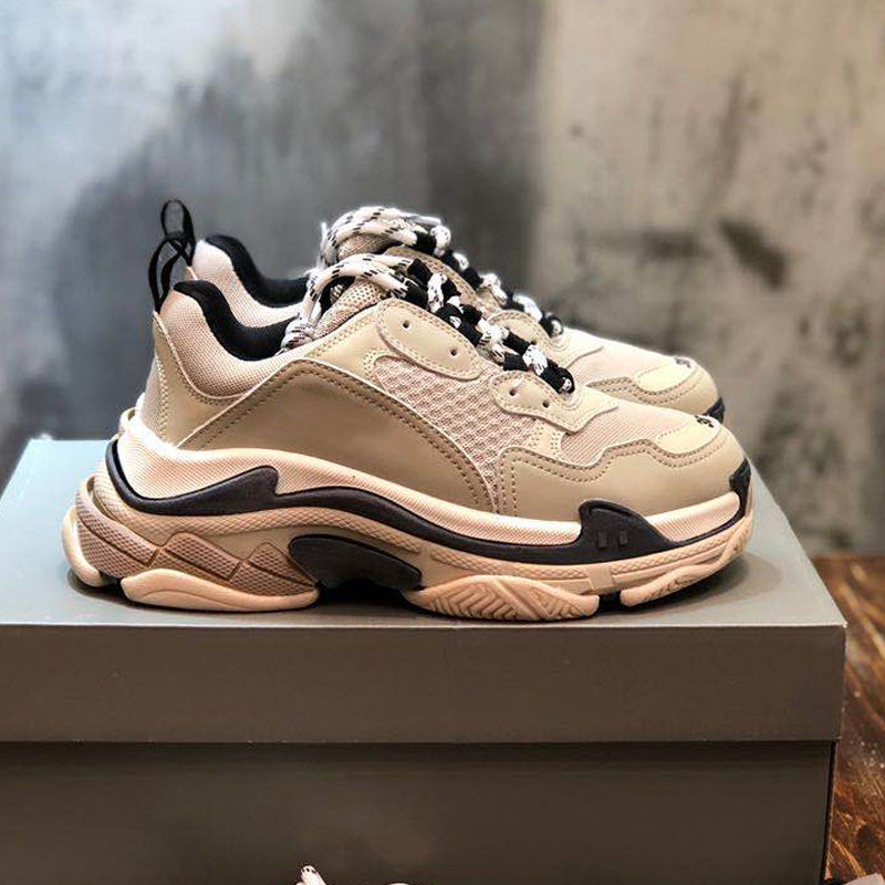Off WhiteNing still Ning customized   Paris A generation Daddy shoes female ins tide Thick bottom Make old increase Mesh surface leisure time gym shoes