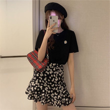 夏季新款大码女装减龄短袖T恤短裙子两件套