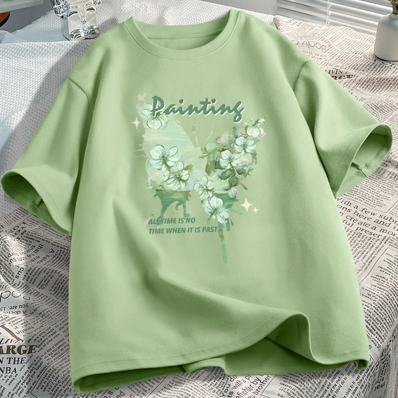 Коротко рукавная футболка, женская летняя одежда 2026 новый Dopamine wear футболка женская летняя топ дизайн нишевая одежда