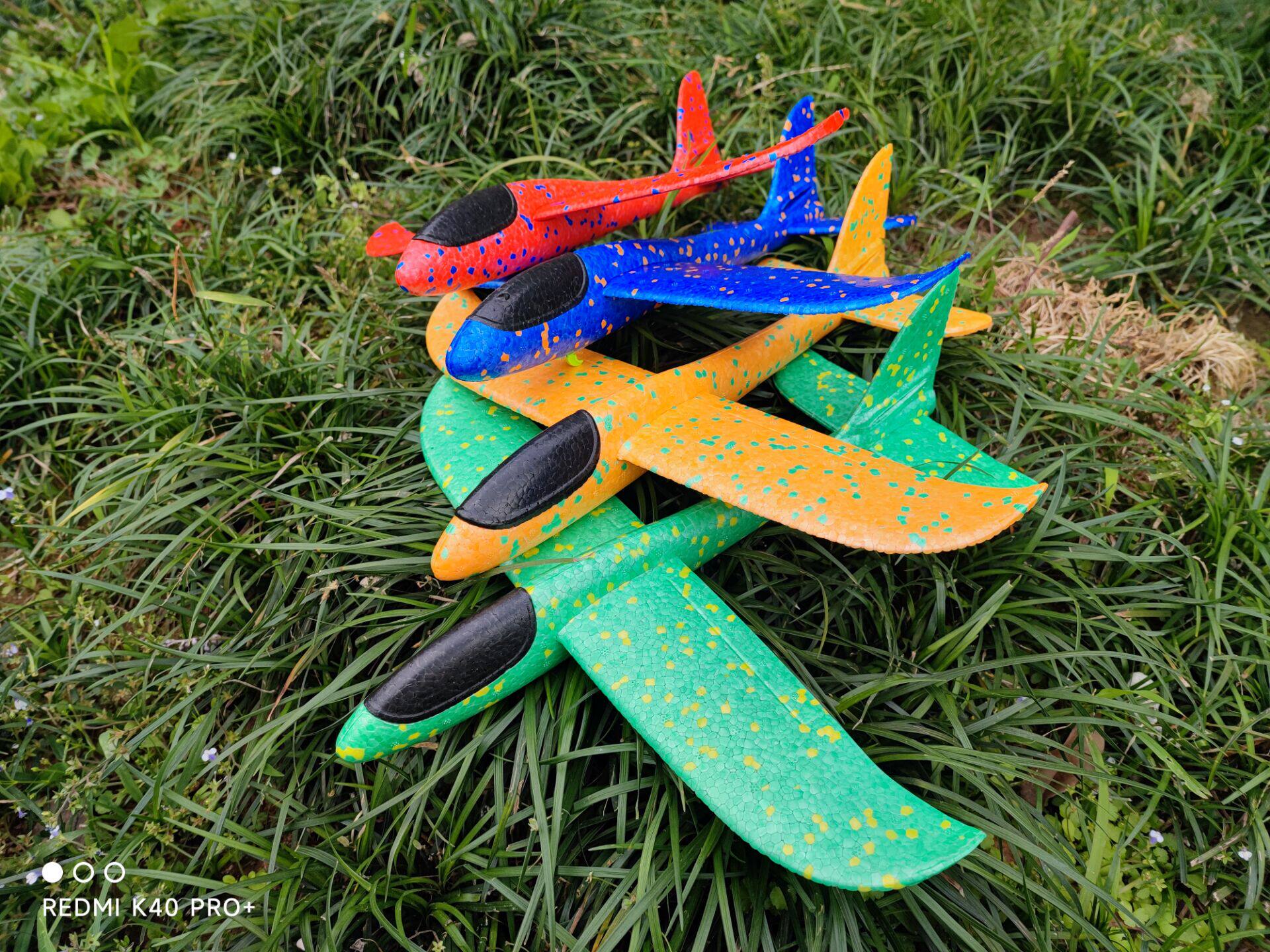 Foam Hand Throwing Aircraft Guns Children Outdoor Toys Big Luminous Ejection Small Aerial Model Glider Land stall Source 