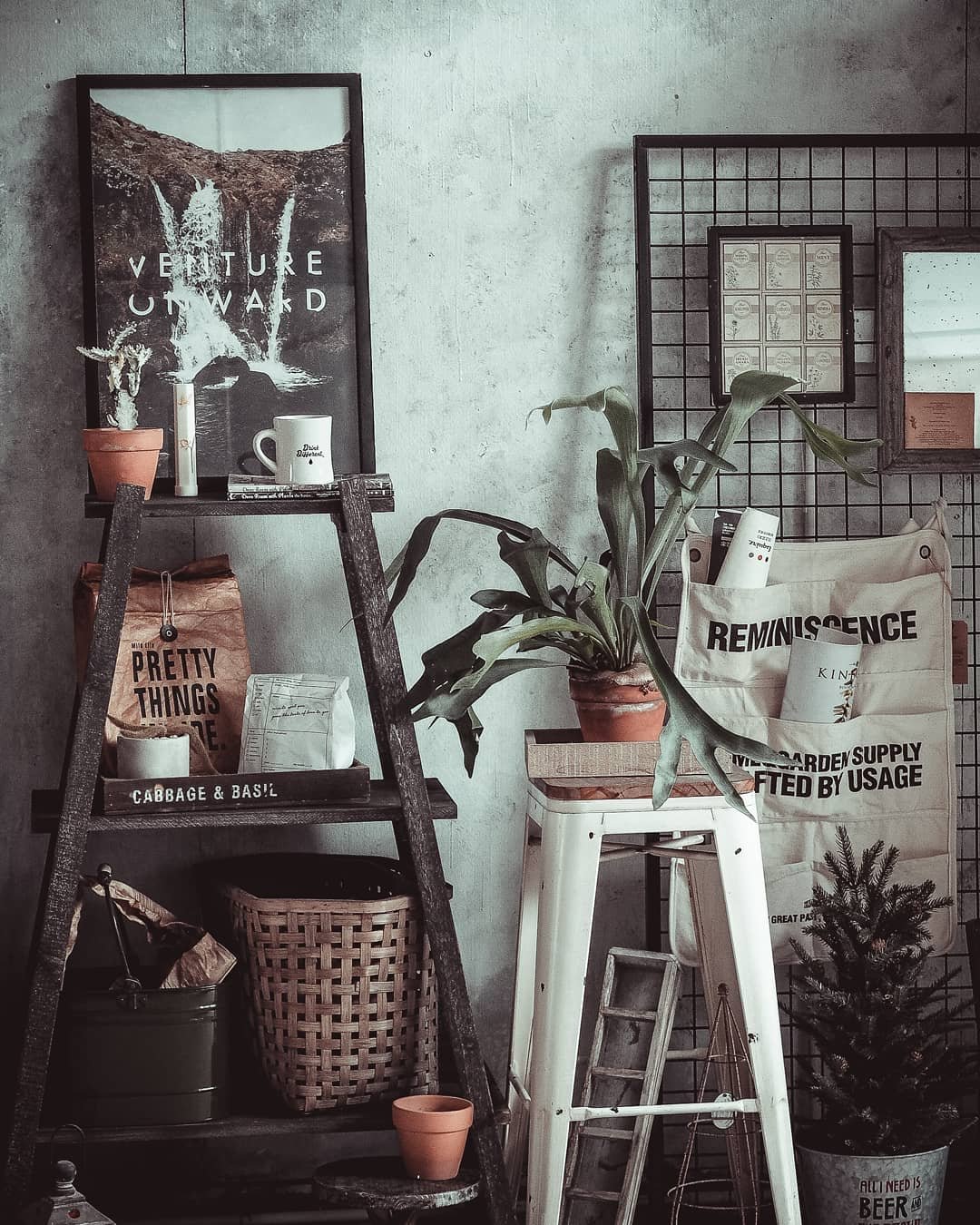 News Sens Industrial Wind Plant Shelf Retro Containing Layer Shelf Flower Shop Display Net Red Photography Props