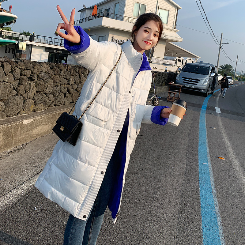 宣芭仙女棉服2019新款轻薄羽绒棉服女中长款冬季宽松立领过膝外套