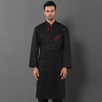 Черный топ и фартук