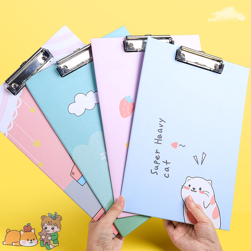 A4 board clip folder Large exam writing board pad board Hard writing splint Paper clip Multi-function student stationery folder Cardboard drawing board Paper clip Office school supplies Book board clip