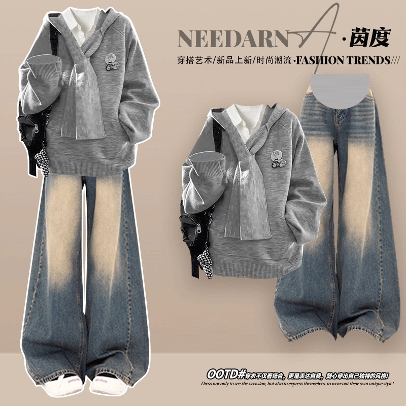 Lazy Style Maternity Wear Spring and Autumn Casual Suit Fashionable Outing Loose Large Size Internet Celebrity Slimming High-End Three-Piece Set Lazy Style Maternity Wear Spring and Autumn Casual Suit Fashionable Outing Loose Large Size Internet Celebrity Slimming High-End Three-Piece Set