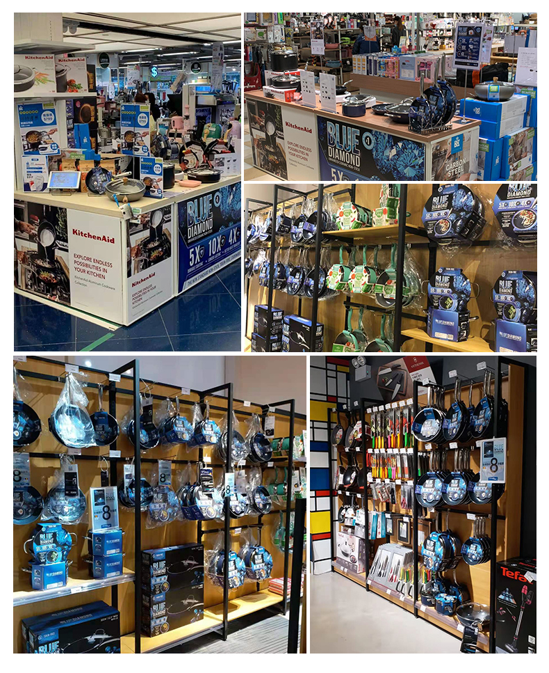 比利时bluediamond蓝钻 陶瓷钻石平底煎锅 家用电磁炉燃气不粘锅