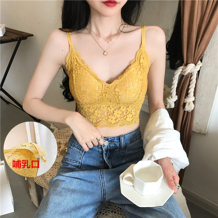 Pregnant Woman Underwear Breastfeeding Bra Poly Anti-Drooping Lace Mitzvai Dorsal Bra Pregnancy Breastfeeding Postnatal Bra Comfort