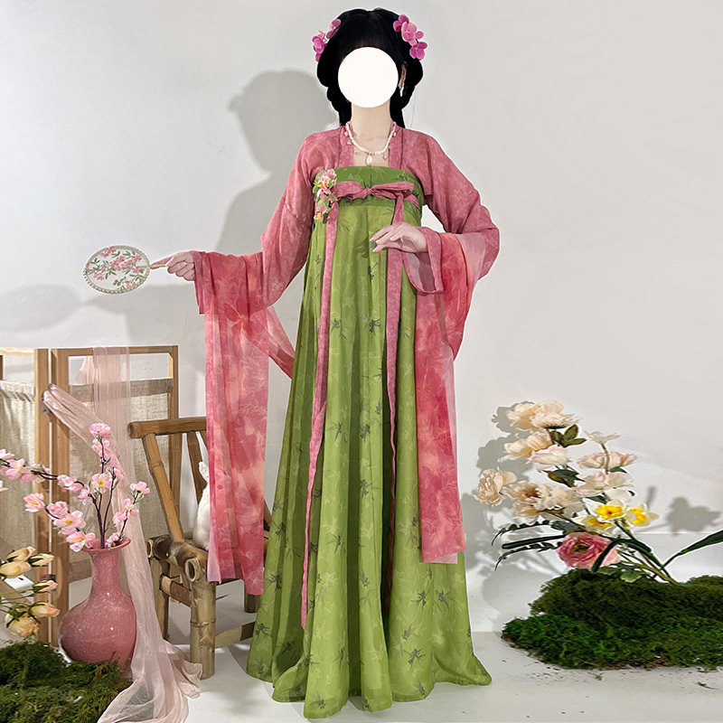 念三月【春绮】唐制印花齐胸汉服:🌸穿越千年古风之美,春夏必备日常百搭神器!👗-汉服套装-淘宝好物网