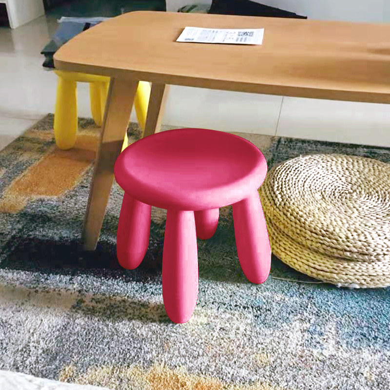 IKEA STOOL BABY PLASTIC HOME BENCH THICKENING SHORT STOOL CUTE ROUND STOOL SMALL BENCH NURSERY SCHOOL CHILDREN STOOL SHORT