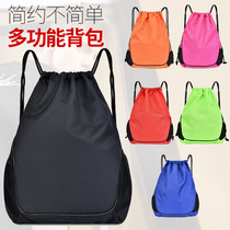 Custom Foldable Oxford Cloth Minimalist Waterproof Backpack Sports Fitness Basketball Bag Draw Rope Bunch Pocket Double Shoulder Bag