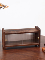 North American Black Walnuts Mug Cup Tabletop Containing Box Water Cup Tea Set Dust-Proof Shelve Cosmetics Snacks Lockers