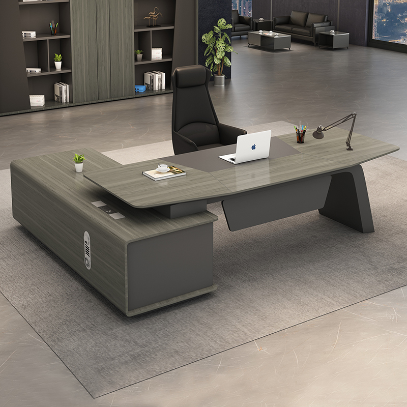 Lacquer boss desk desk fashion modern president desk executive desk supervisor single manager atmospheric table and chair combination