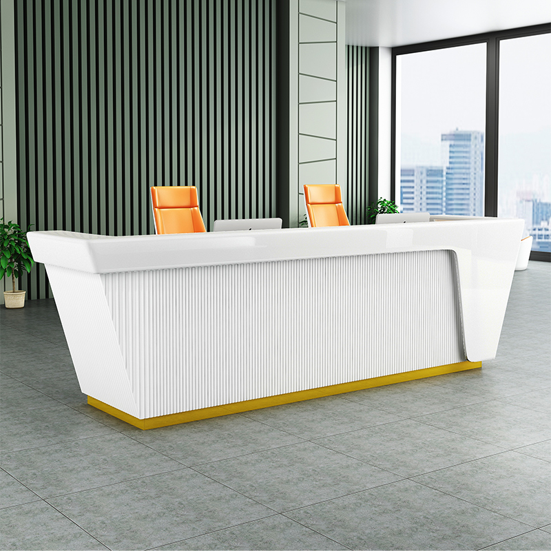 Company front desk creative paint simple modern office front desk reception desk counter cashier counter bar customization