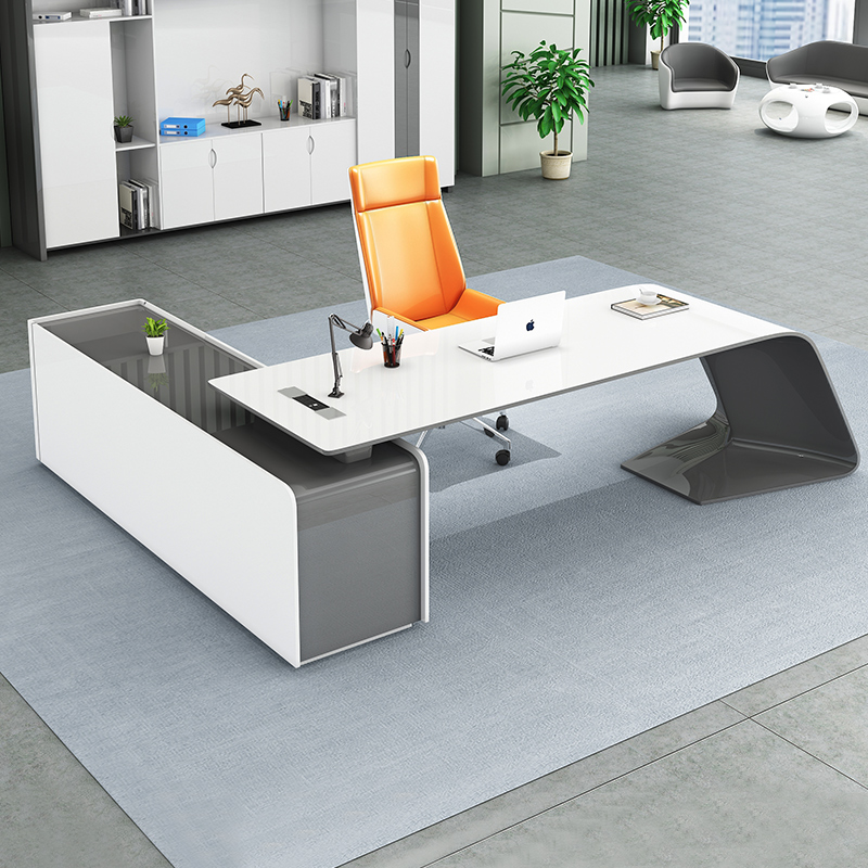 Piano paint boss desk simple modern executive desk president desk single fashion office desk and chair combination