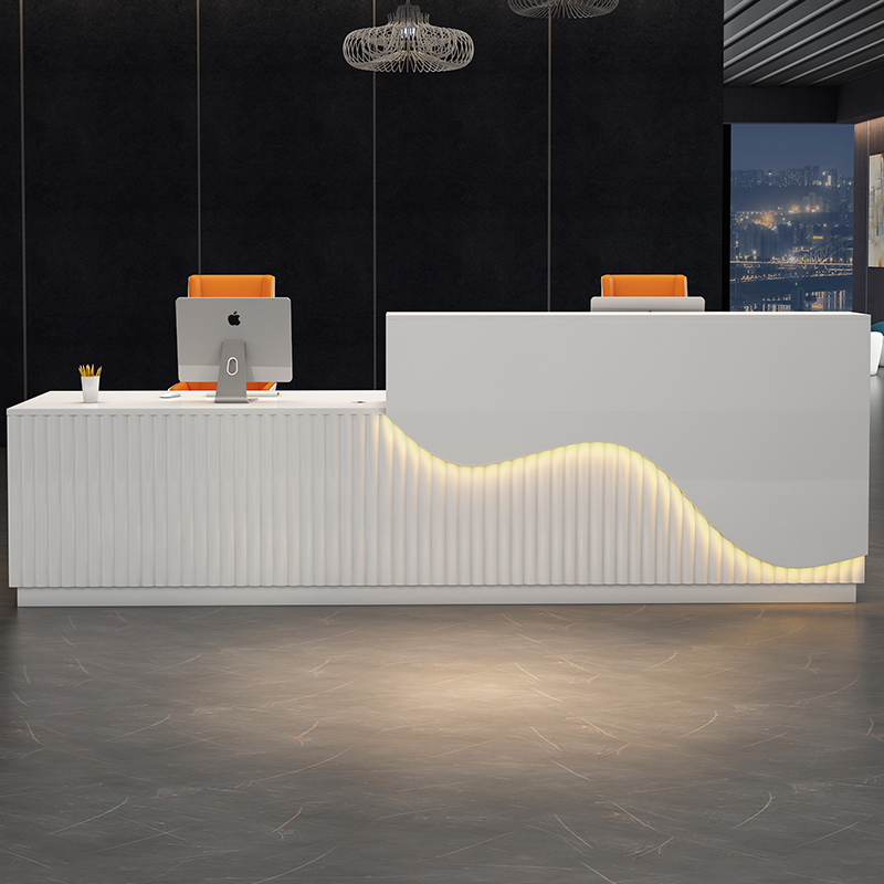 The company's front desk creative paint beauty salon office front desk reception service desk cashier agency bar customization