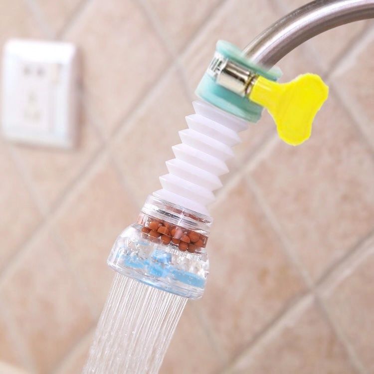 Waterproof faucet splash water artifact external shower nozzle kitchen filter basin water filter rotatable water saver