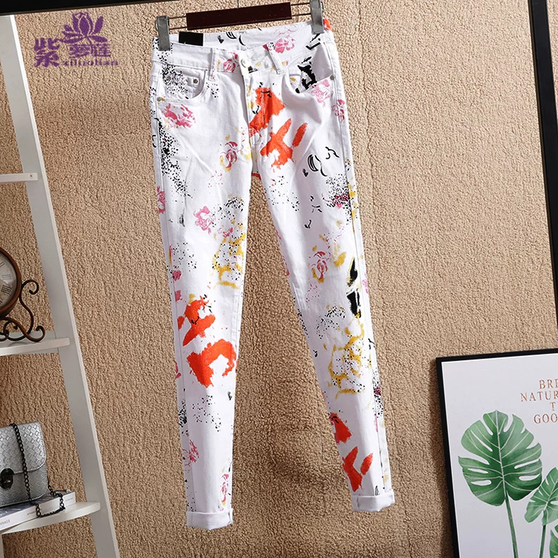 Leggings, летние модные брюки, ретро джинсы, облегающие
