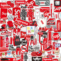 SUP European and American trendy brand luggage suitcase stickers personalized trendy scooter stickers refrigerator door and window stickers waterproof