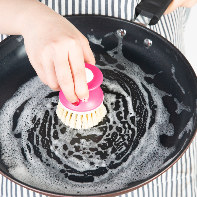 Natural Sisal Rind Wash Pan Brush Nonstick Oil With Shank Brush Bowl Brushed Pan God Instrumental Kitchen Home Hard Hair Decontamination Cleaning Brush