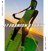 yd performance clothing fluorescent green vest shorts suit hot girl style street fashion cool gogo performance clothing bar nightclub