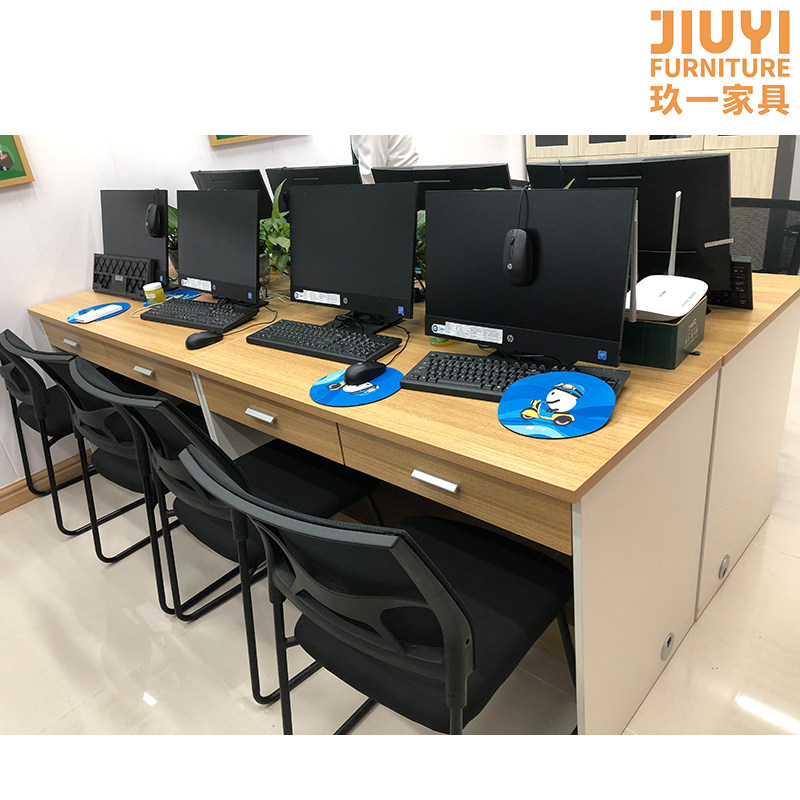 Simple computer desk staff office furniture combination small household 1 2 meters double 1 8 meters three multi-Specification