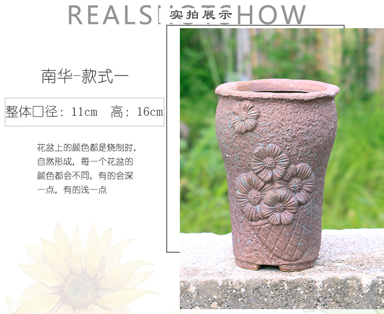 Fleshy flower pot through pockets tao old running of meat the plants more purple orchid ceramic POTS mage, extra large flower pot