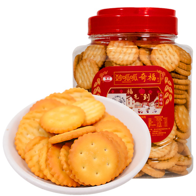 网红爆款！豫吉小奇福饼干308g