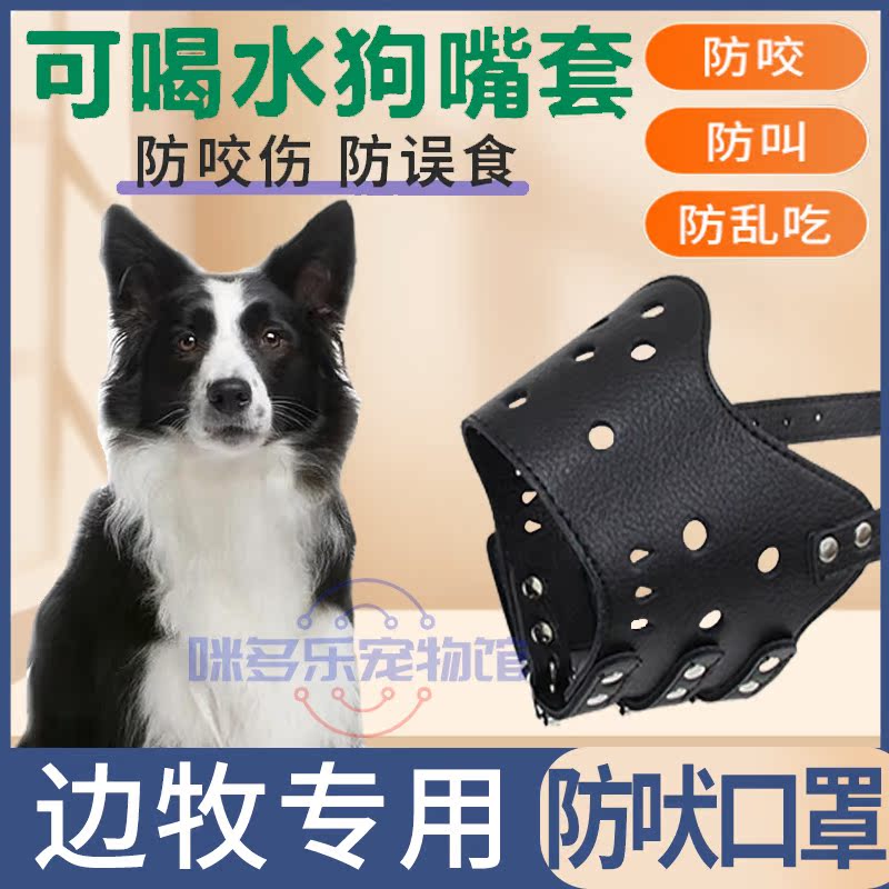 Border Shepherd Dogs Exclusive for drinking water Medium Dog dog cover Pets dogs Used anti-bark masks Anti-biting mouth cover Mouth Hood Comfort