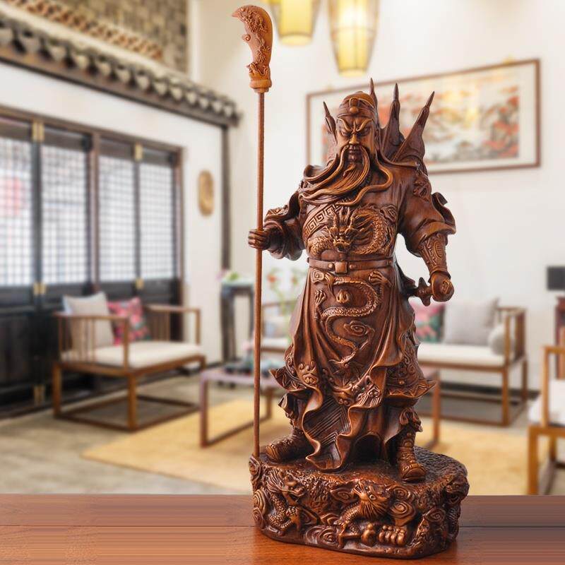 Guan Gong Ornament Lucky Town House Opening Gift Big Blade Enshrined God Statue Decoration Guan Erye Guan Yu Wu God of Wealth Shop