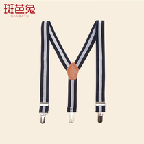 Spotted rabbit childrens belt clip baby suspenders baby suspenders Four Seasons boys and girls four clip straps Korean hanging pants clip summer