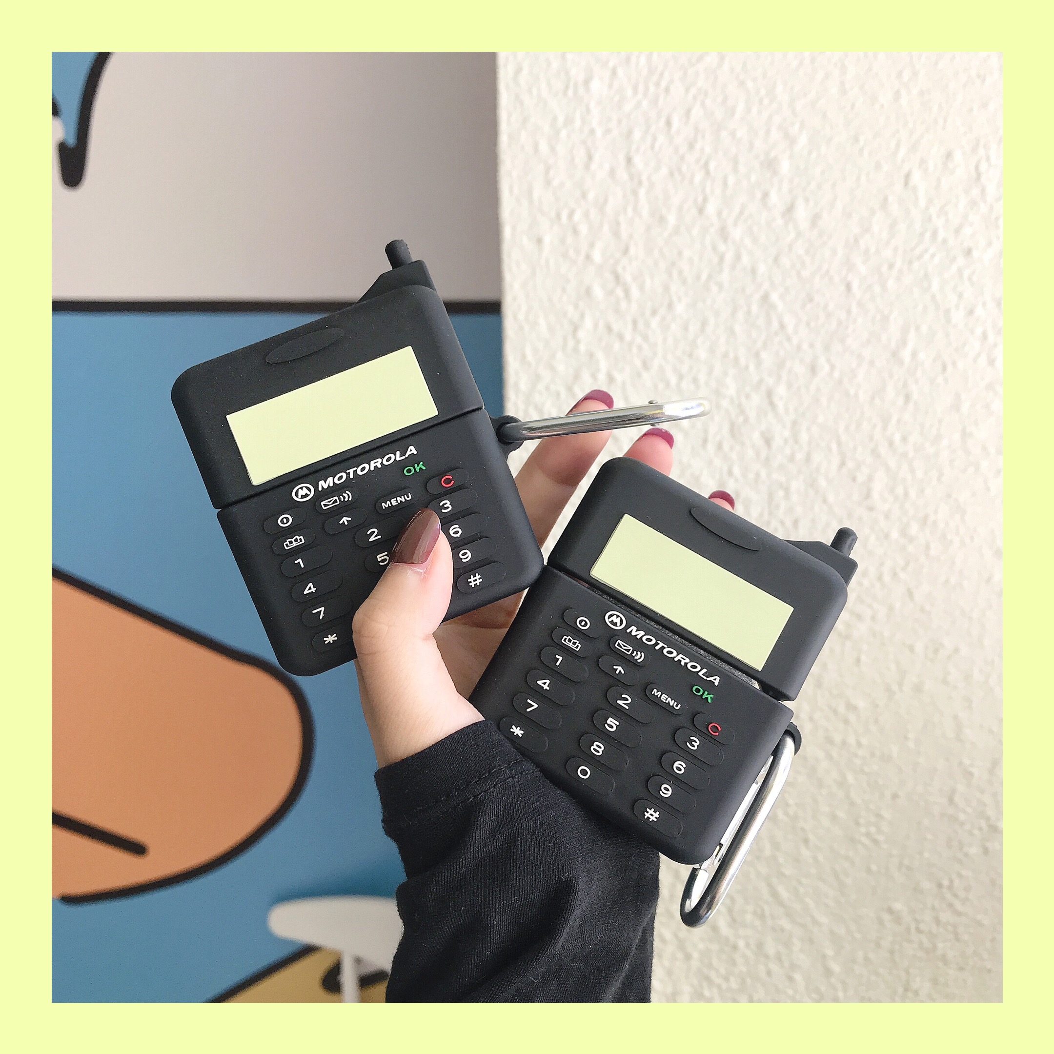 Retro mobile phone suitable for airpods3pro protective sleeve personality Apple wireless bluetooth earphone shell silicone soft P