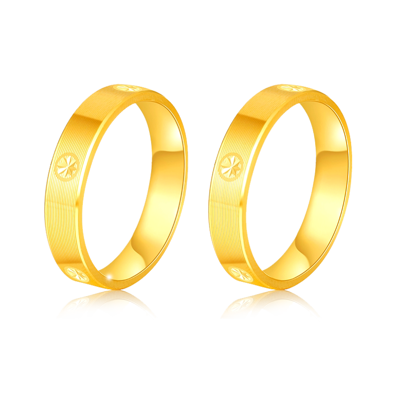 3d999 pure gold fashionable simple men and women