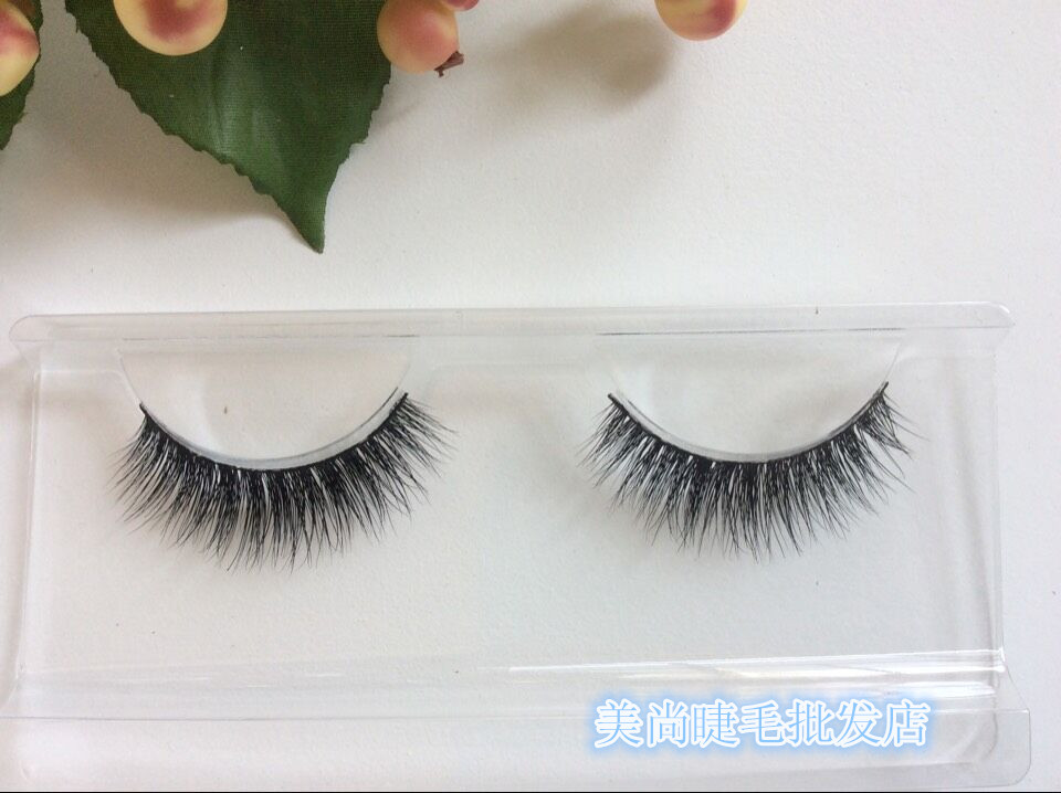 2015 mới 3D lông mi giả lông mi đen sợi bông mô phỏng tự nhiên mềm mại thoải mái keo kích mí the face shop