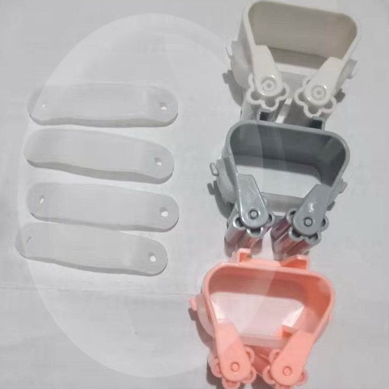 (Mop Rack Rubber Band) Accessories Free Punching Mop Hook Rubber Band White Leather Strip Sticky Hook Mop Clip Rubber Band