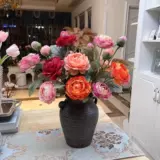 Симуляция цветок 3 масляная живопись пион фальшивый цветок