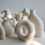 Устраните утечку!Французская керамическая ваза, светлая роскошная высококачественная маленькая цветочная композиция в стиле ретро, ​​американская роза, украшения для гостиной, белая