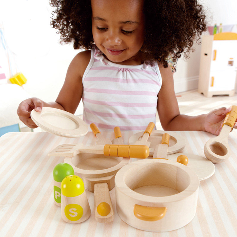 Hape Over Home Tableware Beauty Eater Cookware Learning Exploring Role-playing Kitchen Puzzle Toys-Taobao