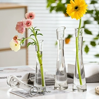 Скандинавское креативное прозрачное глянцевое украшение в форме цветка, скандинавский стиль, простой и элегантный дизайн, популярно в интернете, маленькая вазочка