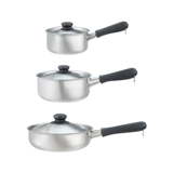 Янаги Сори, импортированная из Японии, матовая снежная сковорода из нержавеющей стали 304, бытовая кастрюля для супа с одной ручкой, горшок для приготовления лапши, горшок для молока с крышкой