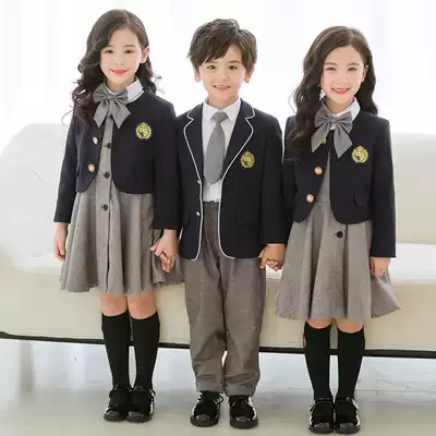 College style primary school uniform Kindergarten garden uniform spring and autumn British suit class uniform three-piece primary school uniform