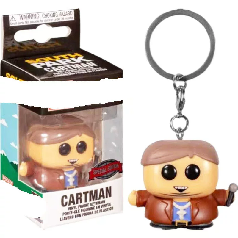 Брелок мультперсонаж (South Park) Kenny/Stan/Cartman/Kyle, подвеска из ПВХ 9,15×6×2,5 см