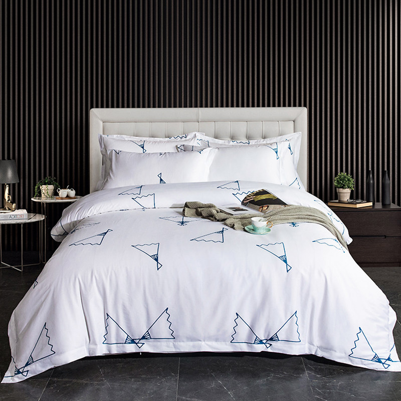 Guest House Hotel Special Quilt Cover Four Sets Pure Cotton 100 Full Cotton Bed By Hood Minimalist White Sheets Nordic 1 5