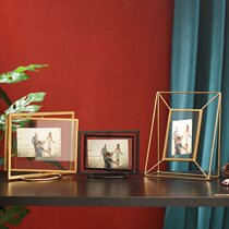 Nordic ins three-dimensional metal glass photo frame on