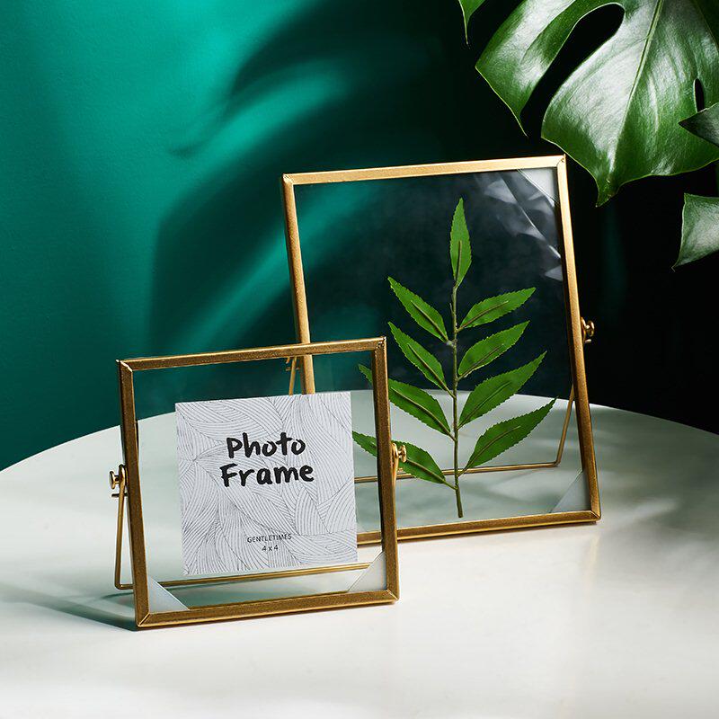 Nordic metatal photo frame set 6 7 creative plant specimen