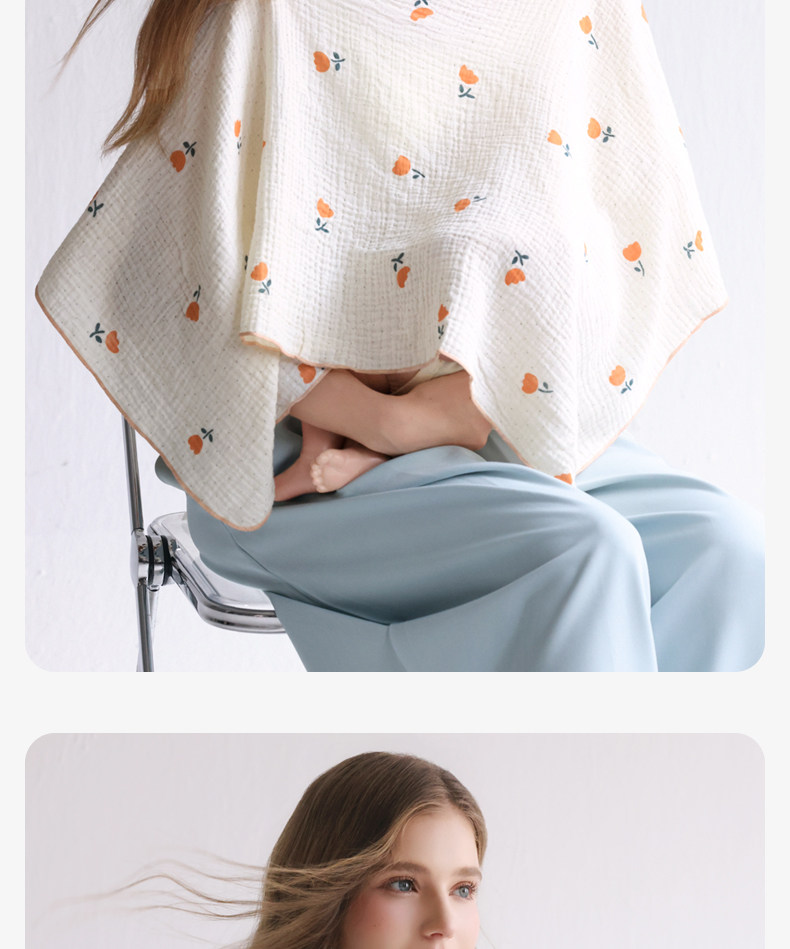 Nursing Cover Cloth Pure Cotton Nursing Towel out Cover Feeding Artifact Fashion Tape Extra Large Confinement Shawl Covering Clothing — 25
