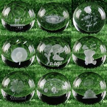 Crystal ball new elk starry sky creative home decoration transparent glass ball small decoration birthday gift girl