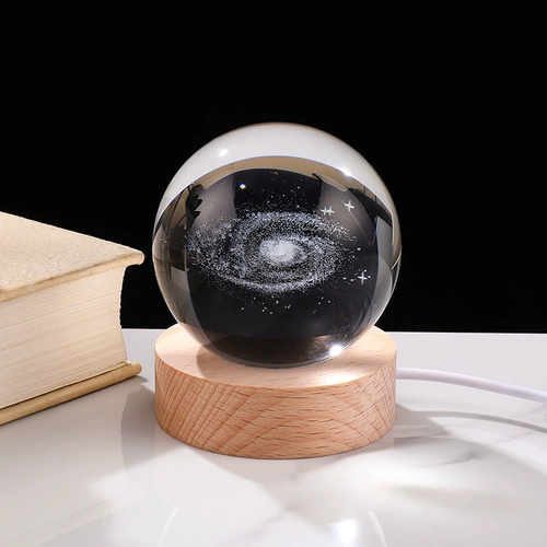 Стеклянная луна на солнечной энергии, 60mm, 3D, облако, подарок на день рождения