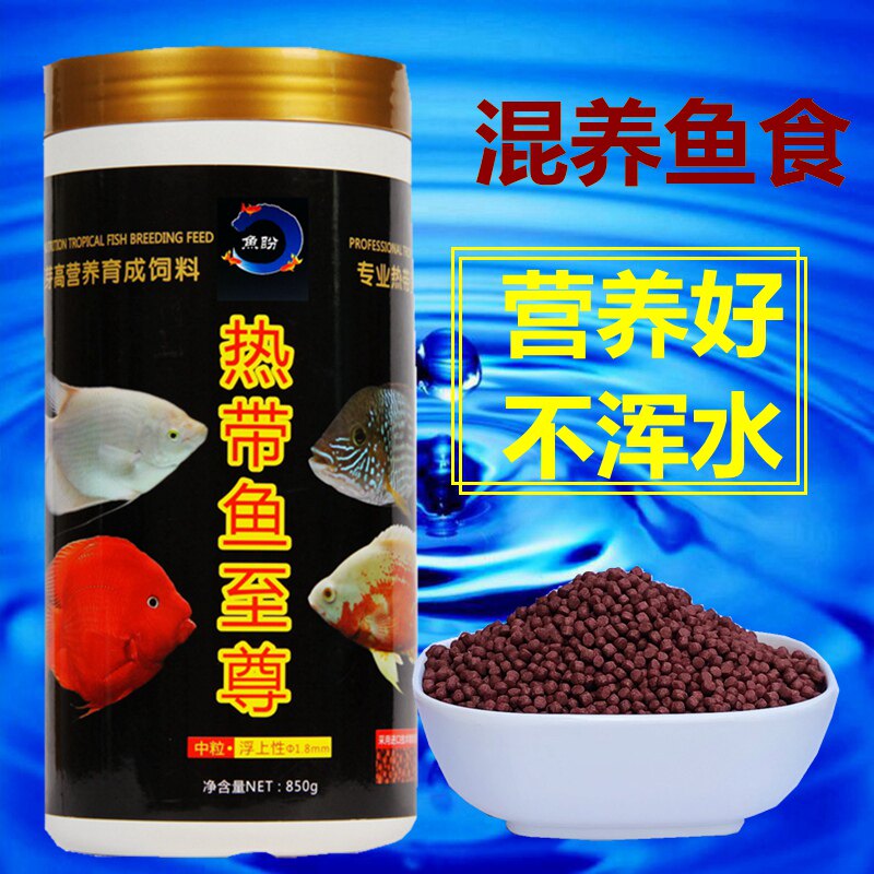 Red parrot fish Fish food Color map fish Lucky yellow crown fish feed Ornamental fish food Universal mixed fish food