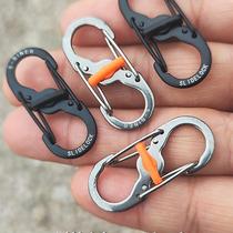 Stainless steel 8-shaped buckle outdoor locking hook S-shaped carabiner quick-hang keychain backpack zipper safety buckle metal